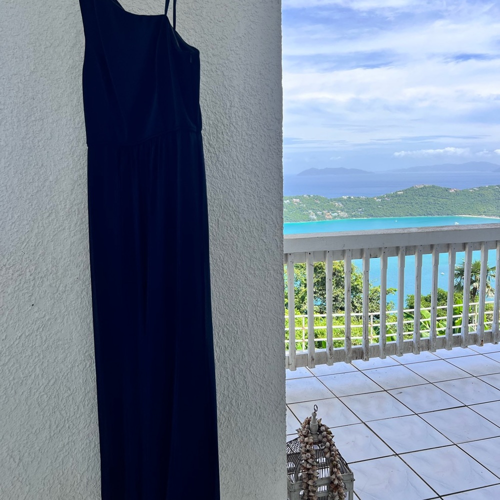 Maxi Adrianna Papell 14. NWT. Midnight Blue. Lined.